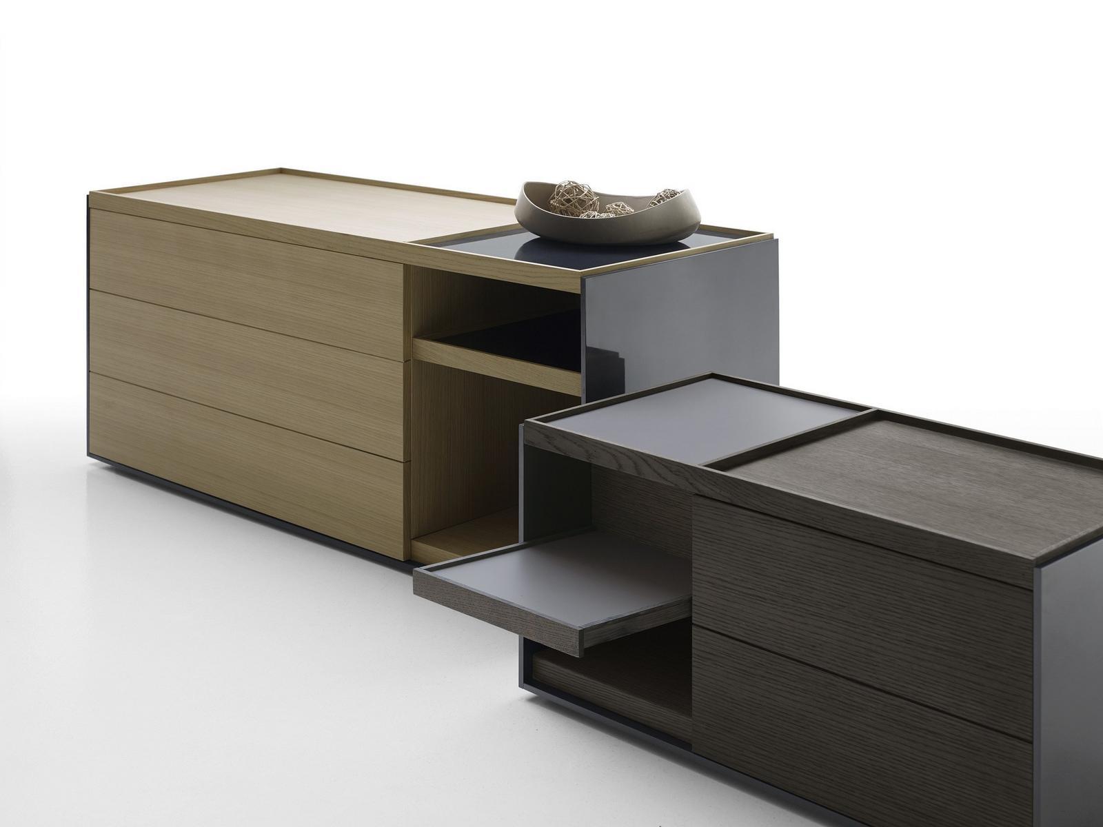 Low rectangular wooden coffee table | Surface by B&B Italia