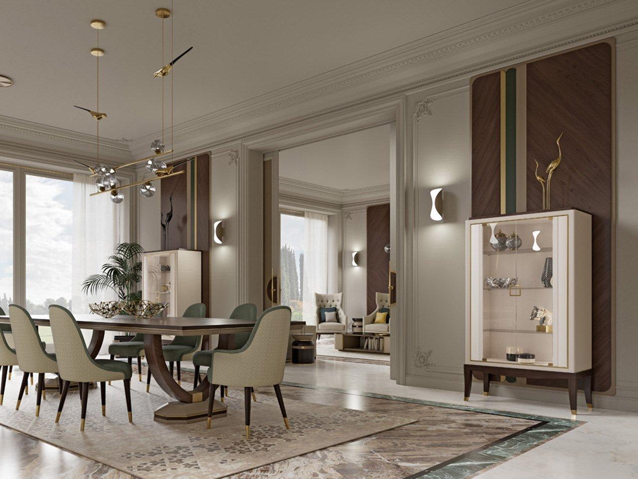 Wooden display cabinet with integrated lighting | Pr.536 by Stella del Mobile