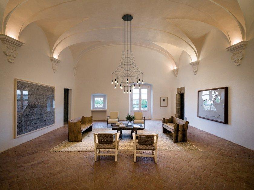 LED pendant lamp with dimmer | Wireflow Chandelier 0315 by Vibia