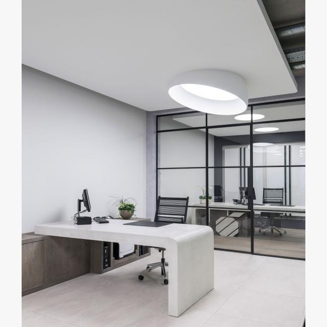 LED semi-inset ceiling lamp | Superdome Recessed by Delta light