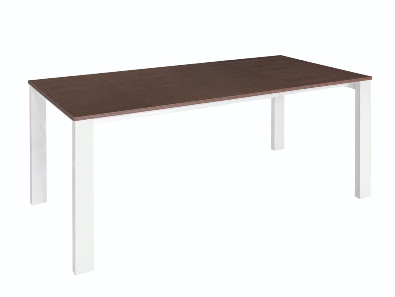Extending rectangular steel and wood table | Badù by Midj