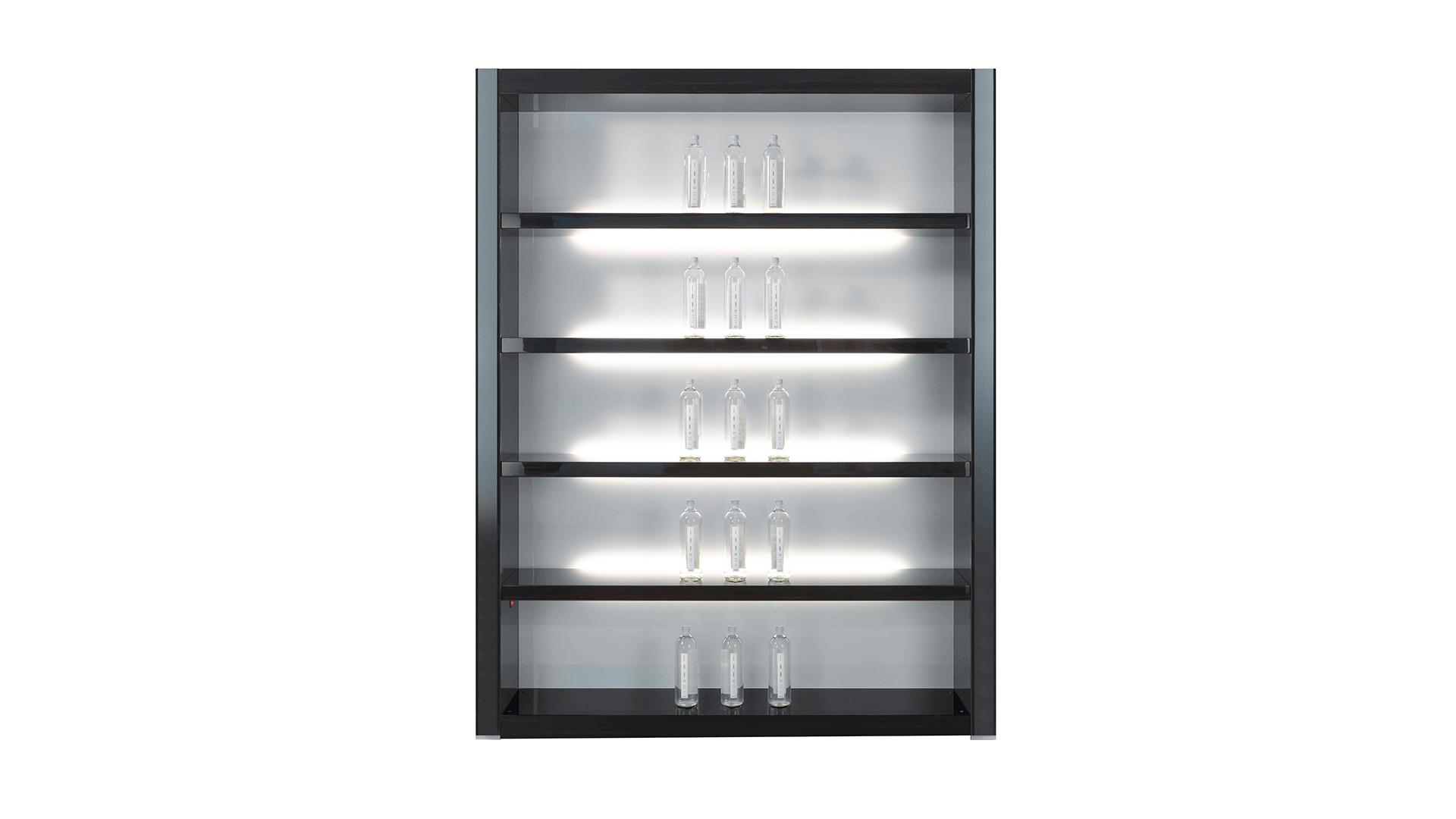 Wooden bookcase with built-in lights | Avantgarde by Reflex