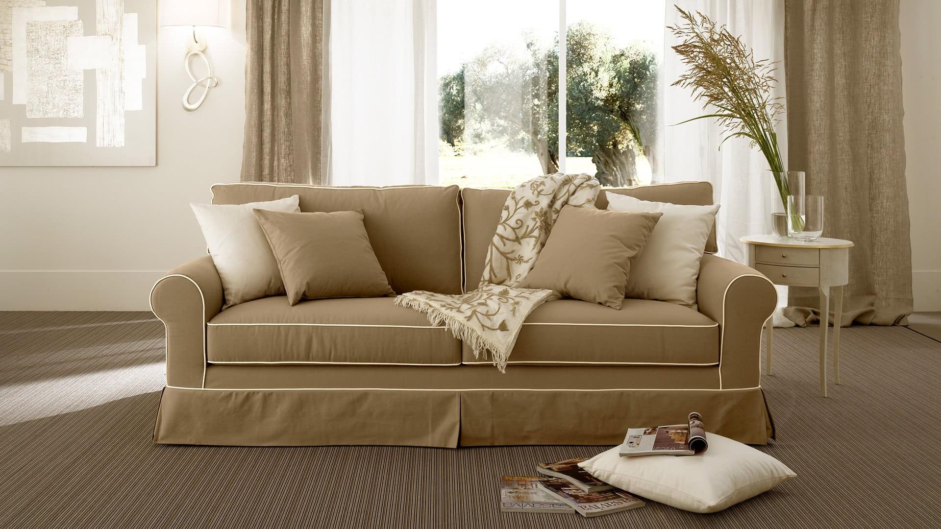 3 seater fabric sofa with removable cover | Rivoli by Cantori