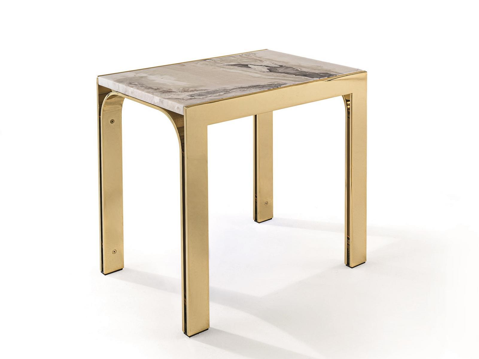 Square metal coffee table | Edge by Longhi