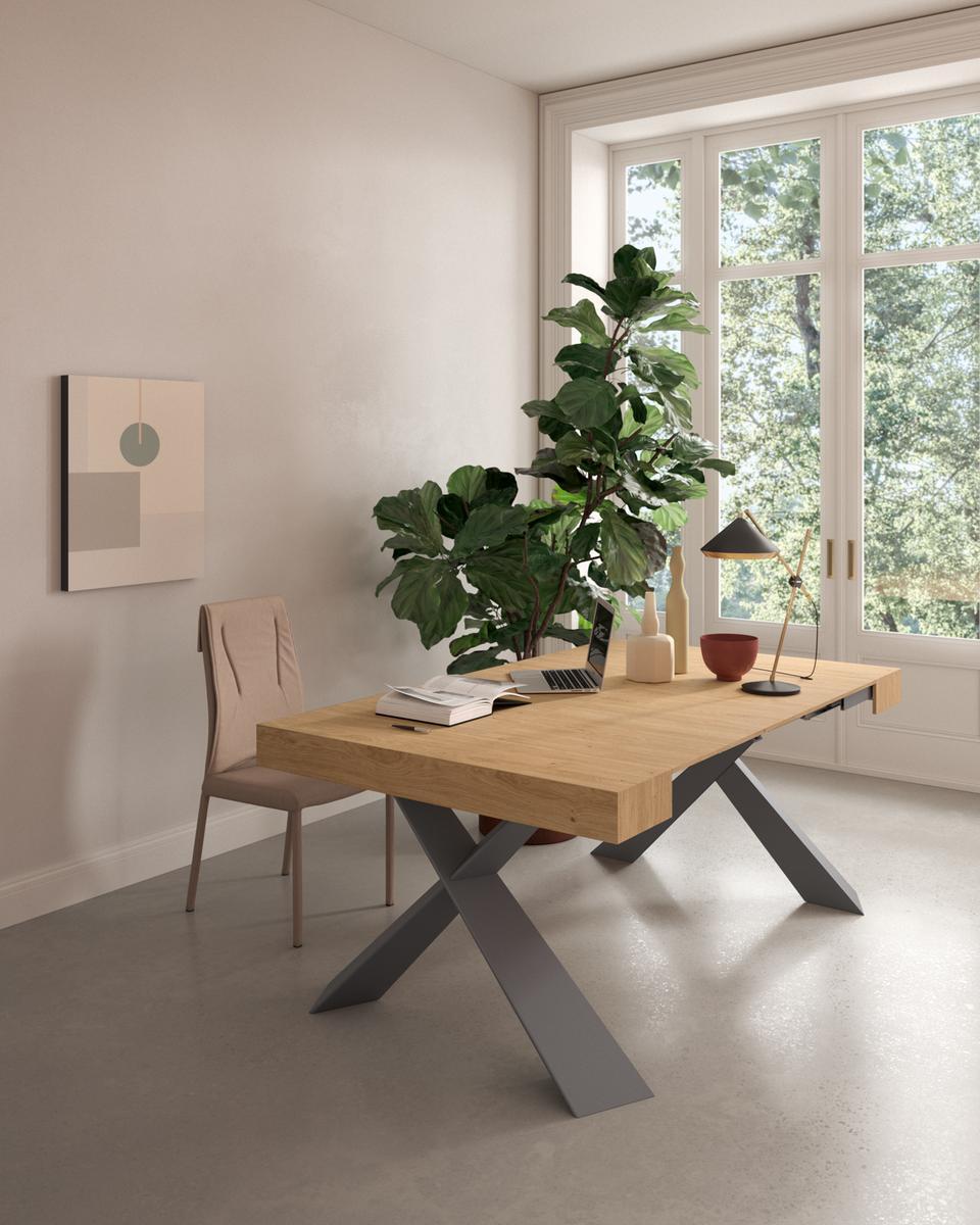 Extending rectangular wooden console table | 4you by Ozzio Italia