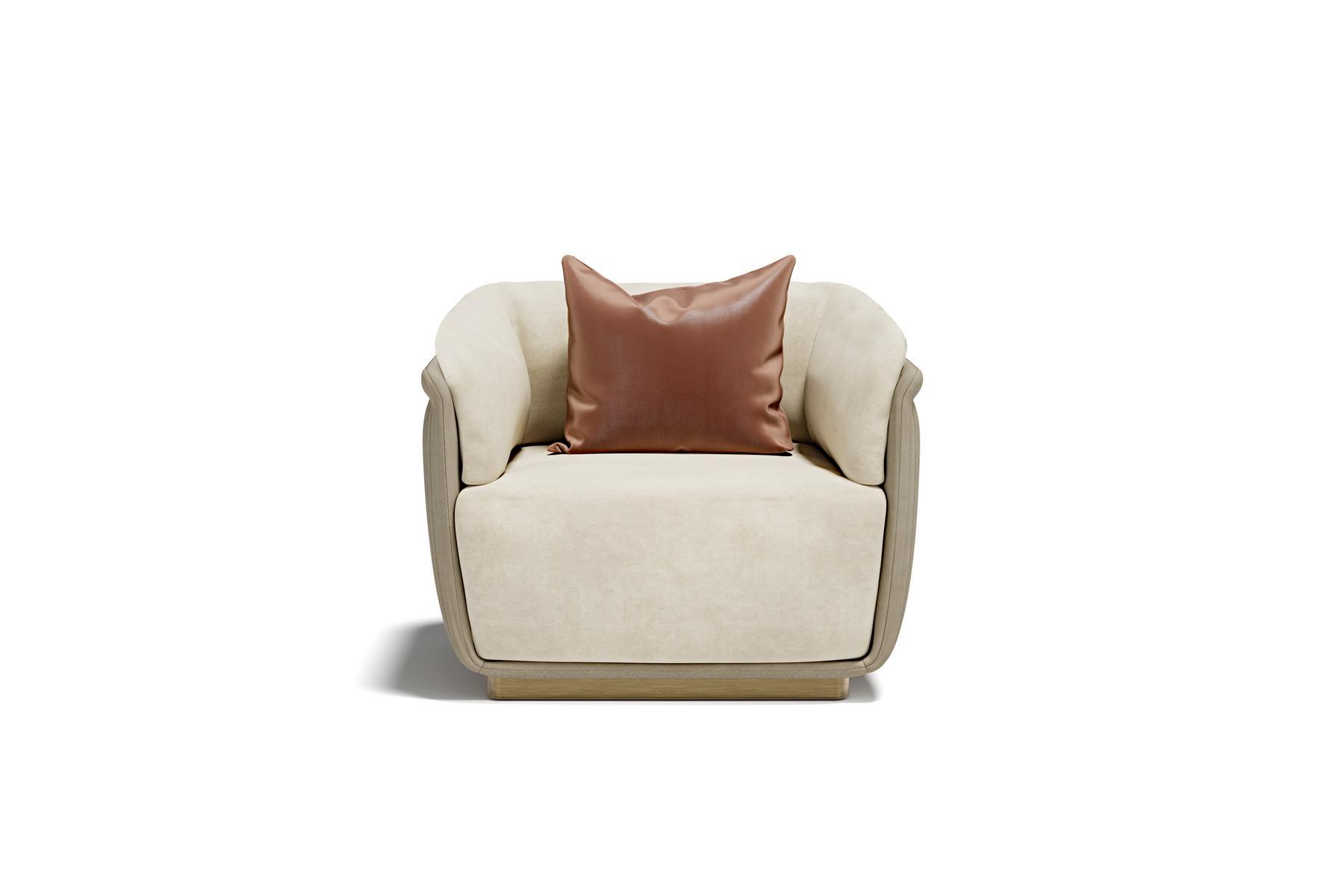 Upholstered fabric armchair with armrests | Allure by Capital Collection