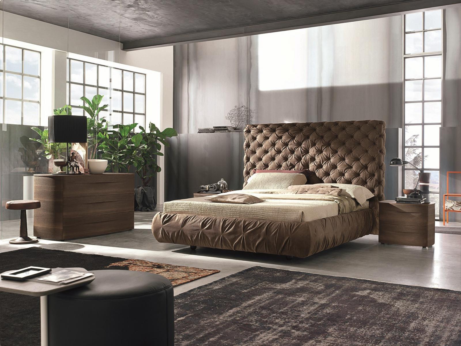 Wooden bedside table with drawers | Bogart by Tomasella