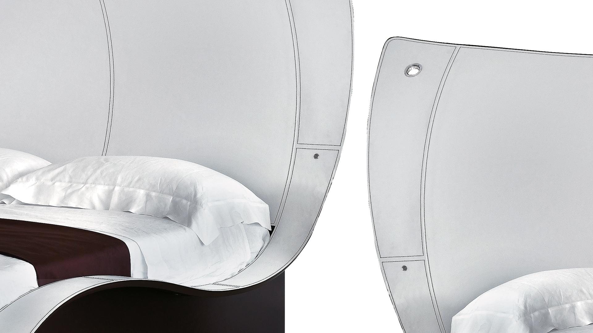 Storage bed with high headboard | Mega Butterfly by Reflex