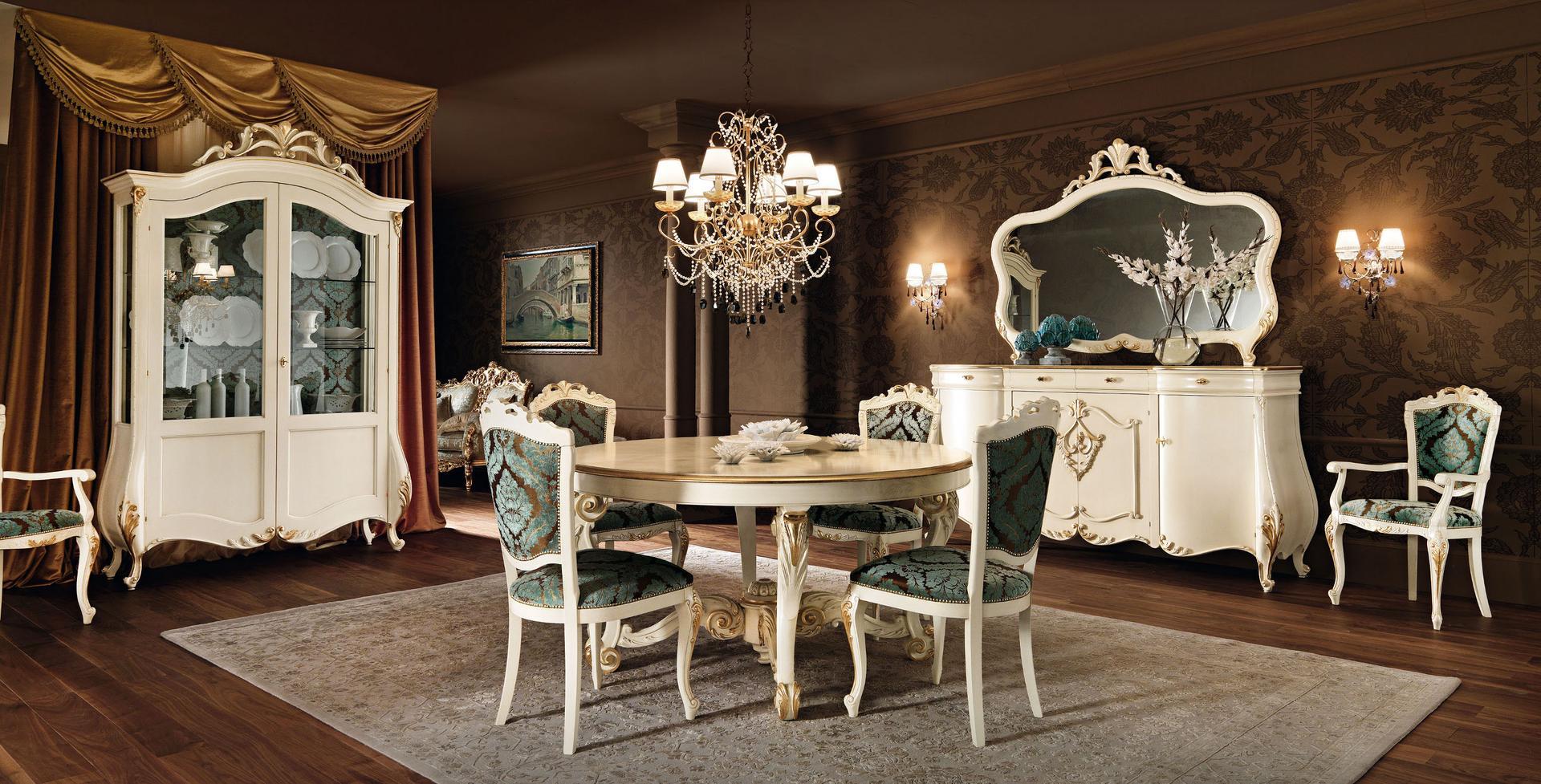 Round solid wood table | 11117 by Modenese Gastone