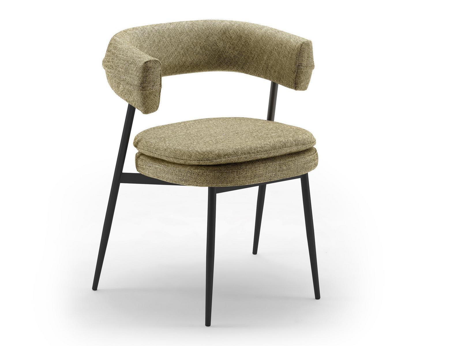 Upholstered fabric chair with armrests | Nena by Zanotta