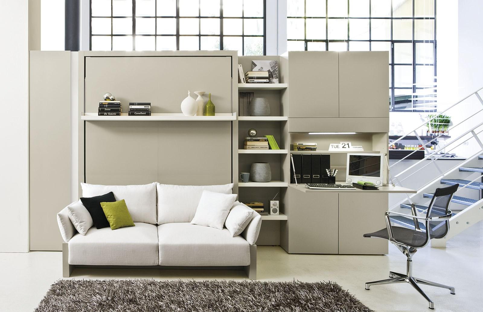 Convertible fabric sofa with storage space | Nuovoliolá 10 by CLEI