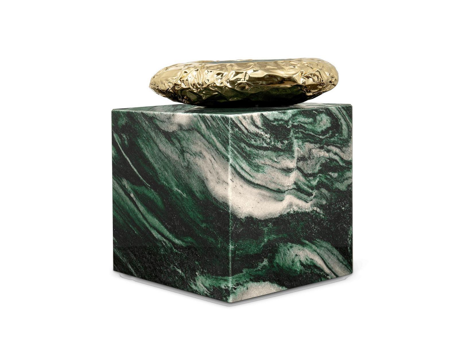Square marble coffee table | Stonehenge Laponia Green by Boca Do Lobo