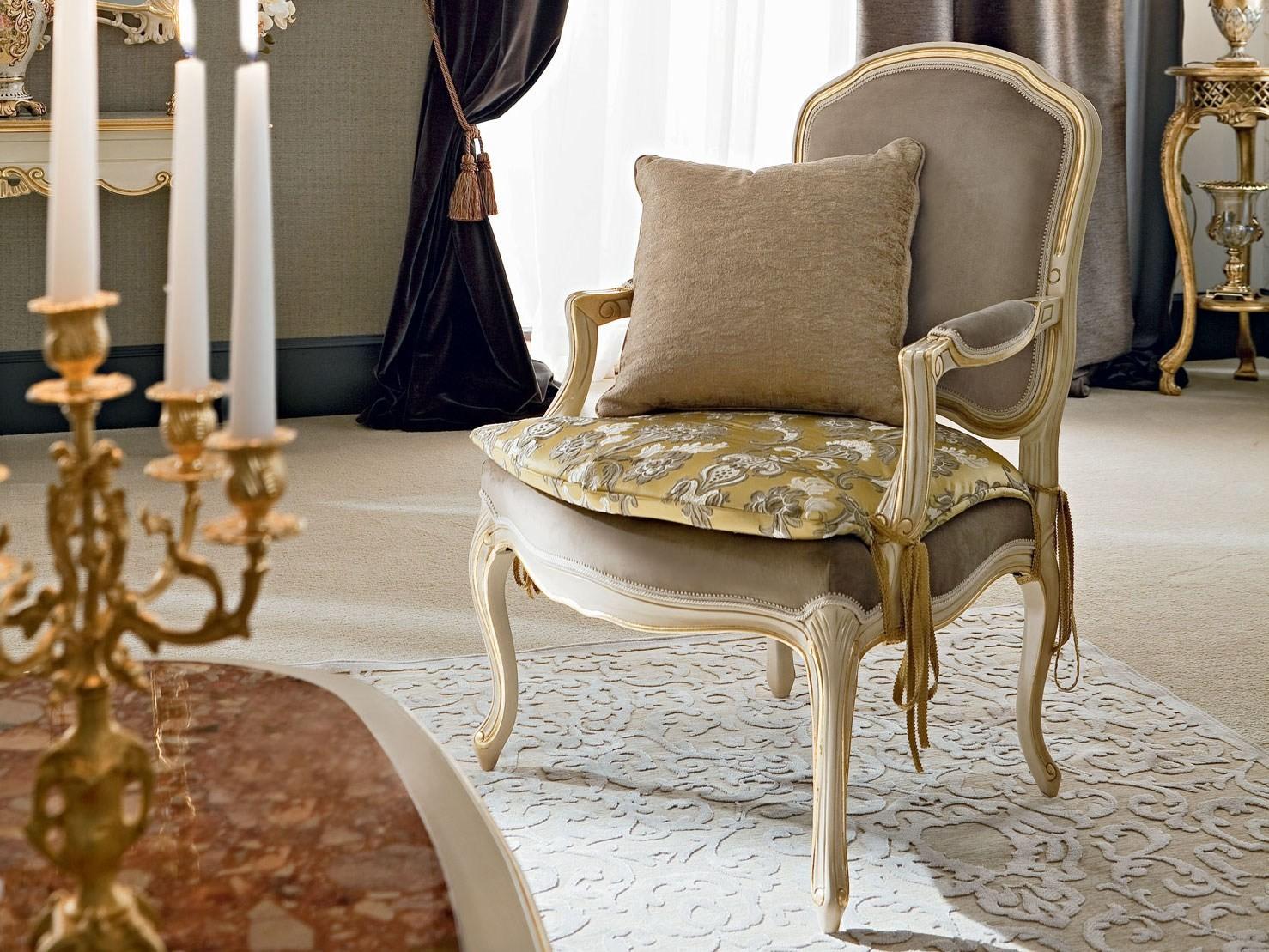 Upholstered easy chair with armrests | 12436 by Modenese Gastone