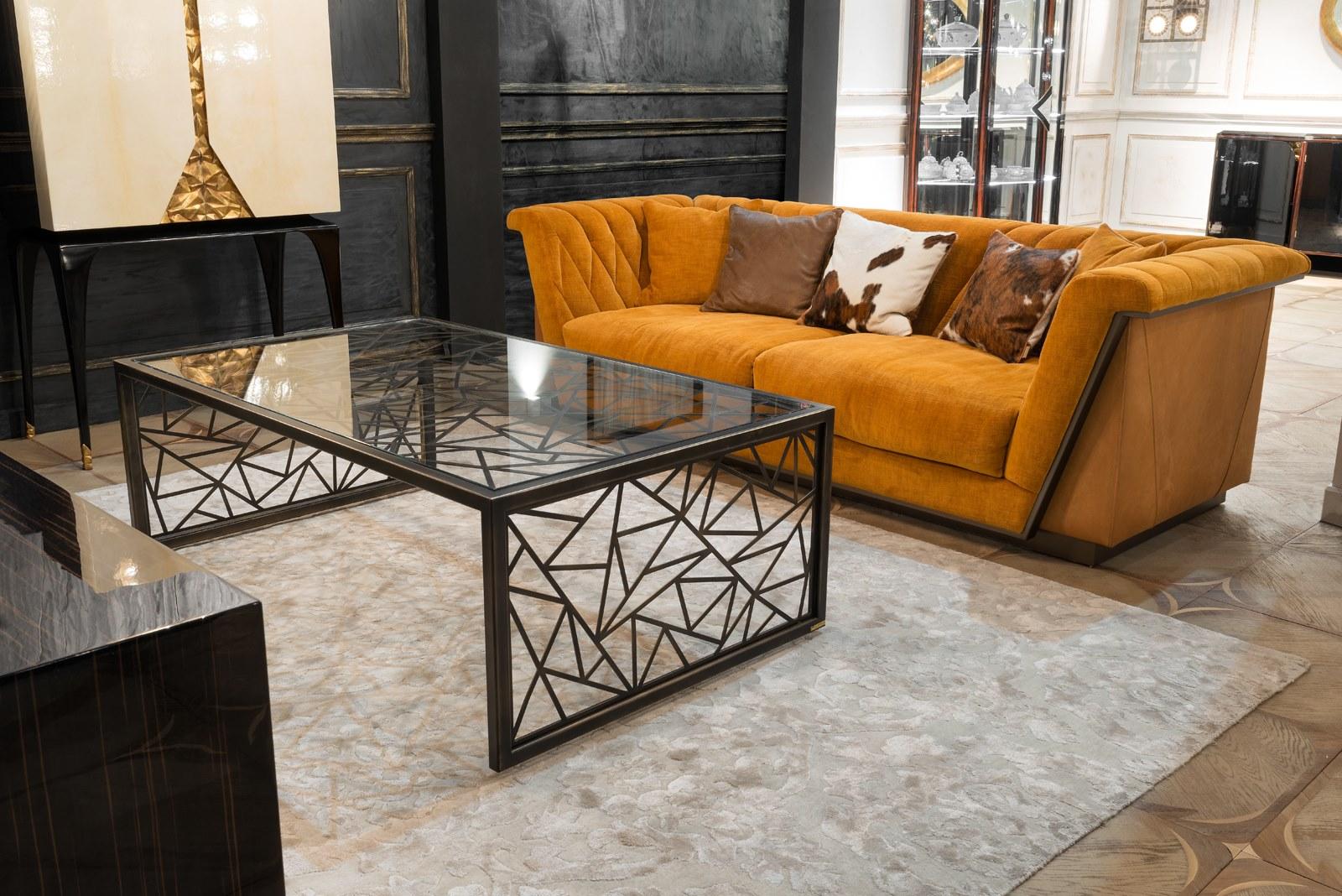 3 seater fabric and leather sofa | Fedro by Mantellassi 1926