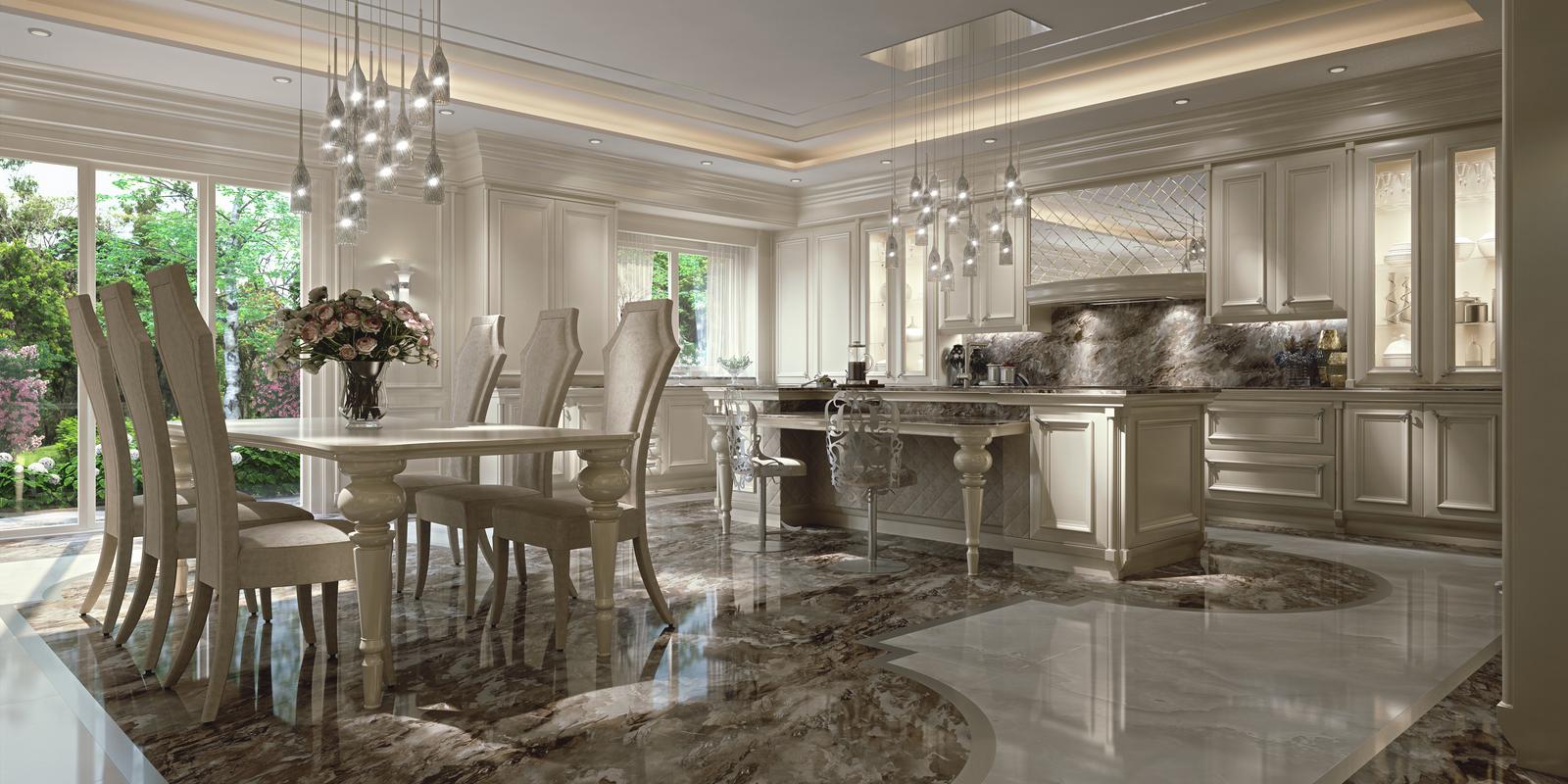 Lacquered kitchen with handles Brummel Marmola