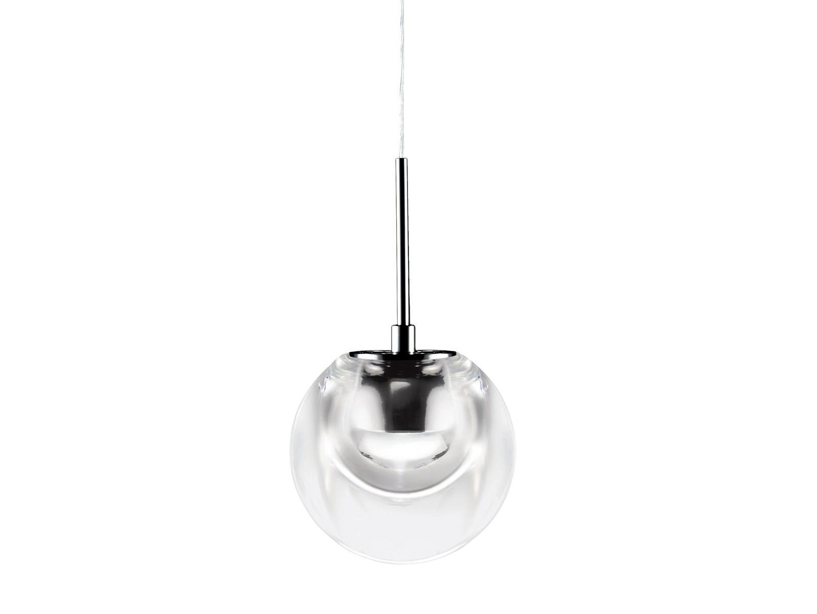 LED glass and aluminium pendant lamp | Dew by Kundalini