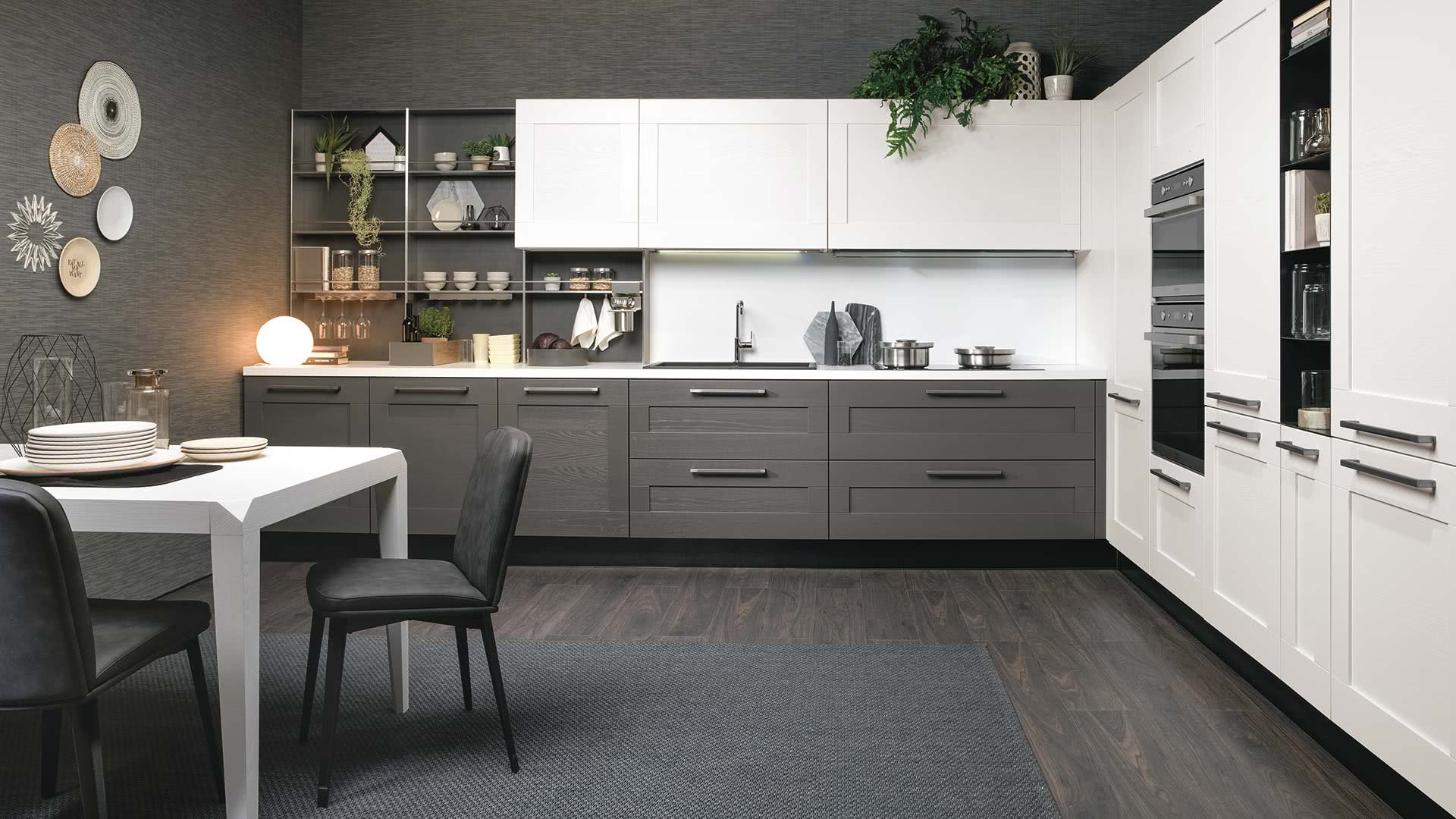 Wood kitchen with integrated handles Lube Cucine Gallery