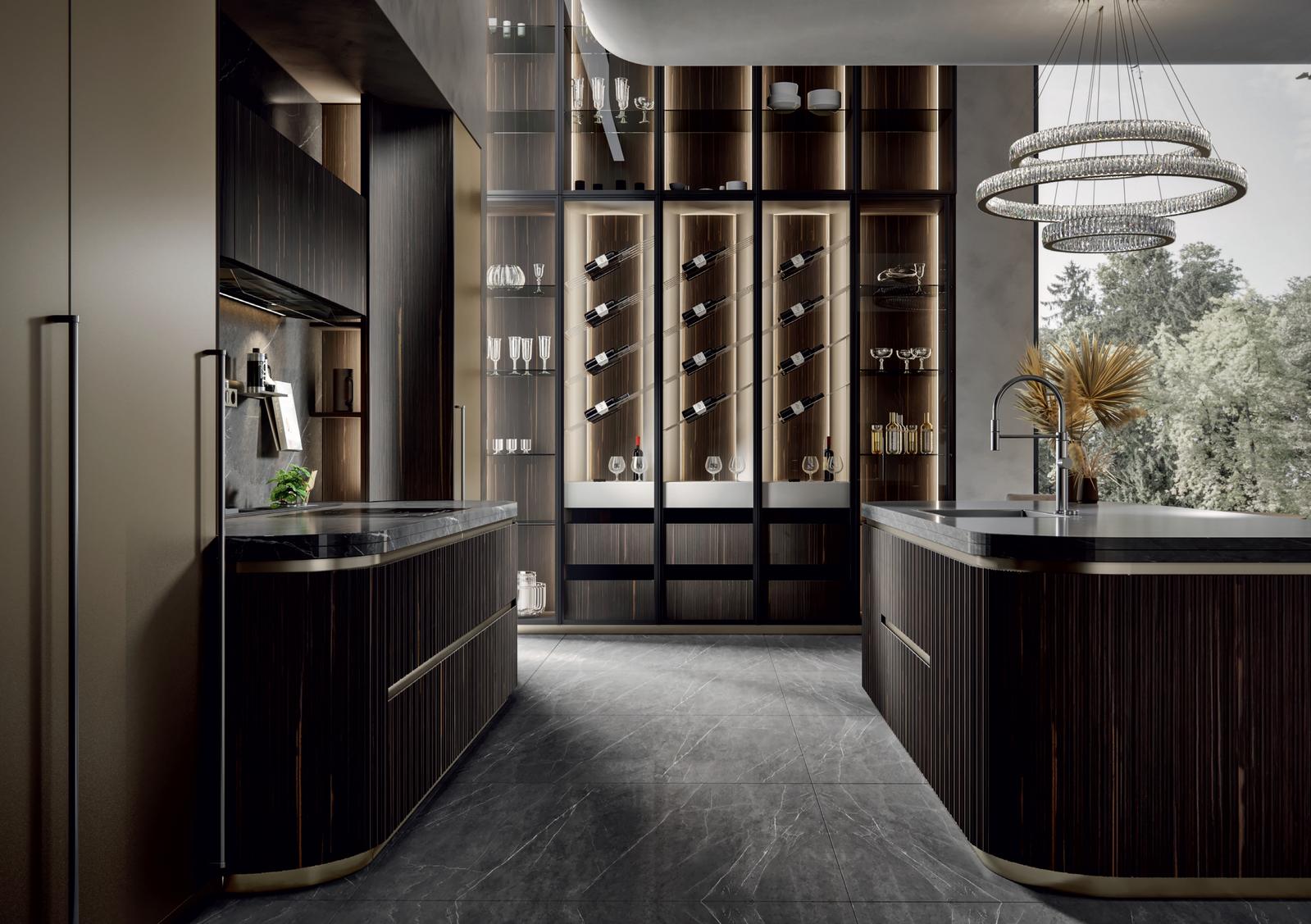 Lacquered kitchen with handles Old Line Incanto