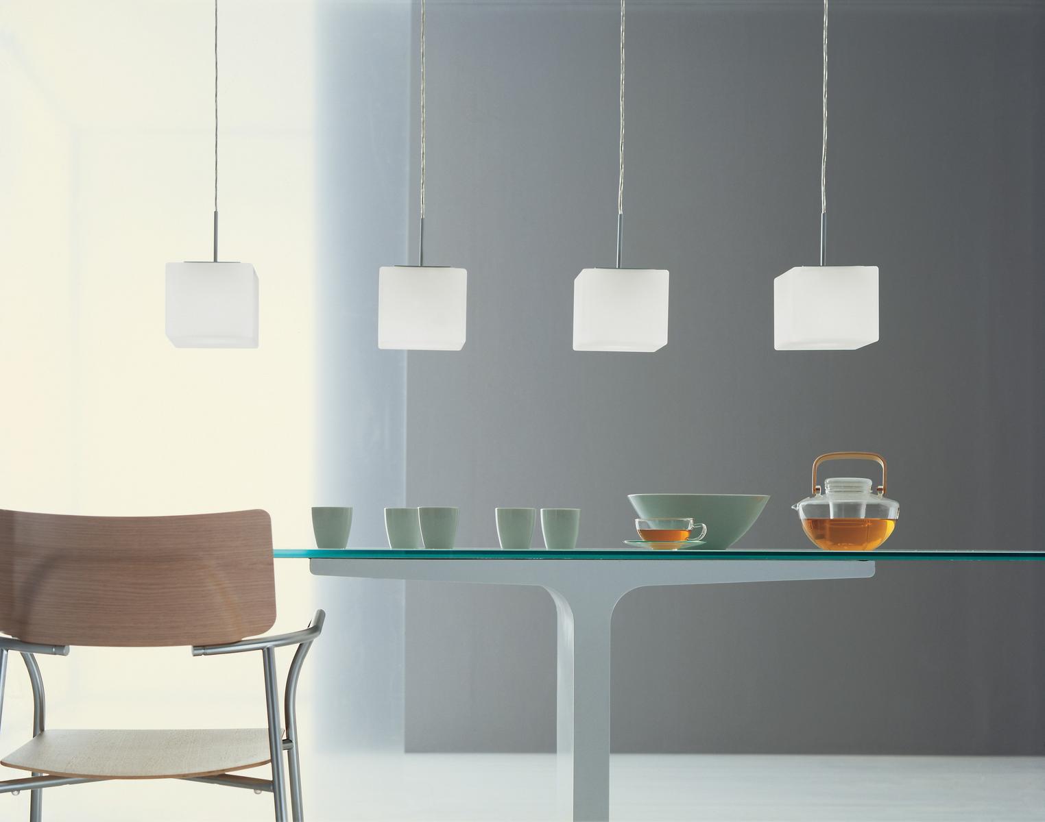 LED blown glass pendant lamp | Cubi S by Leucos