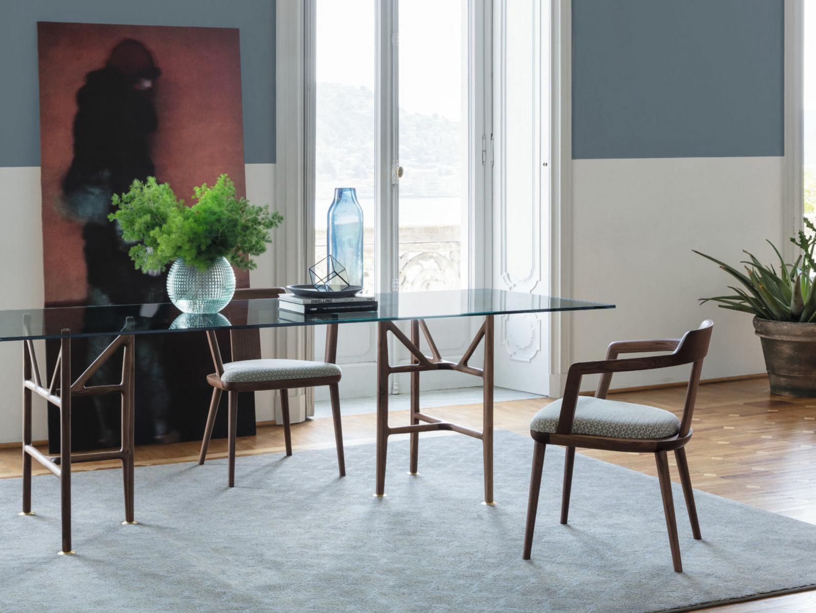 Solid wood chair with armrests | Tilly by Porada