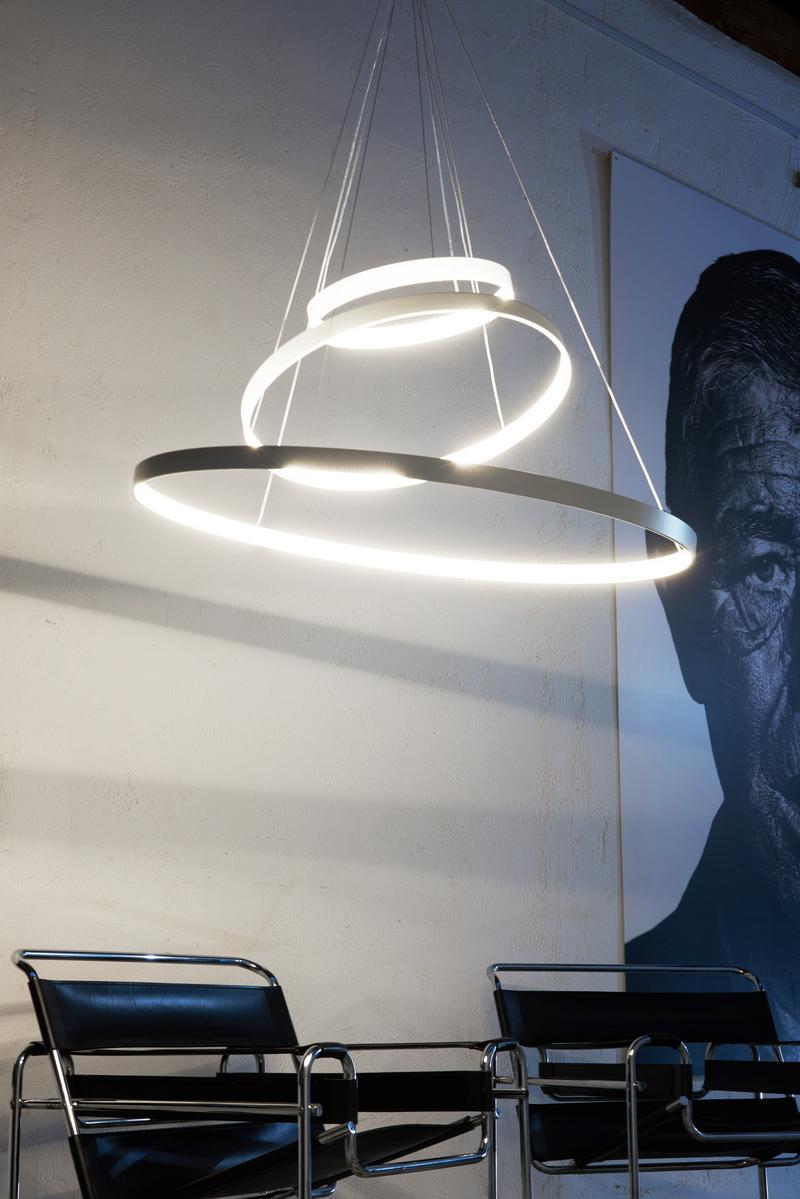 LED aluminium pendant lamp | Rings Orizzontale by Zava