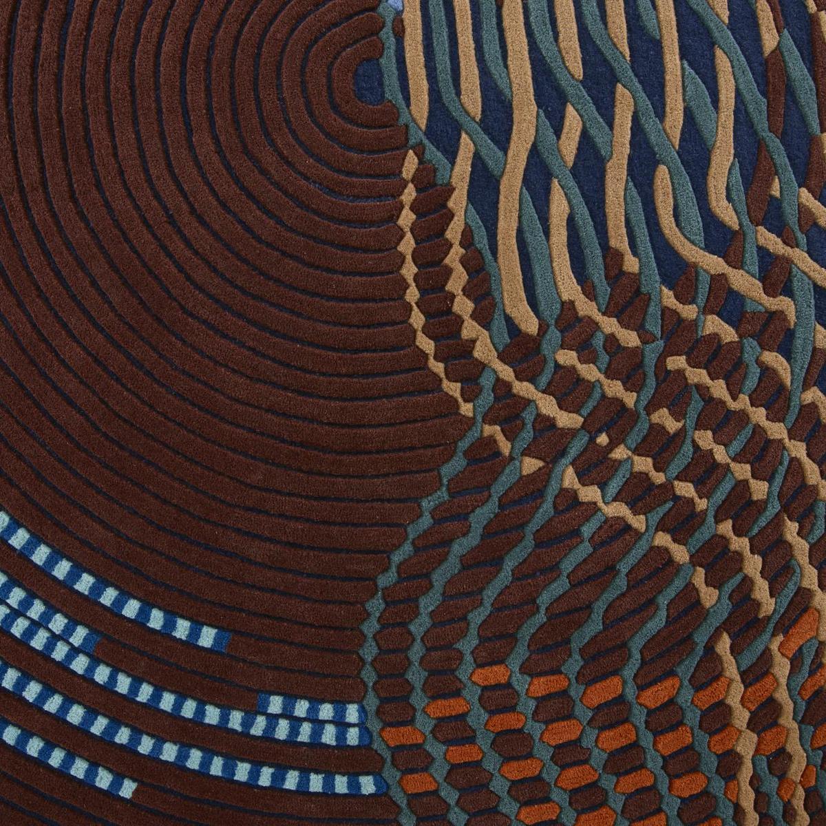 Patterned round rug | Noctambule by Ligne Roset