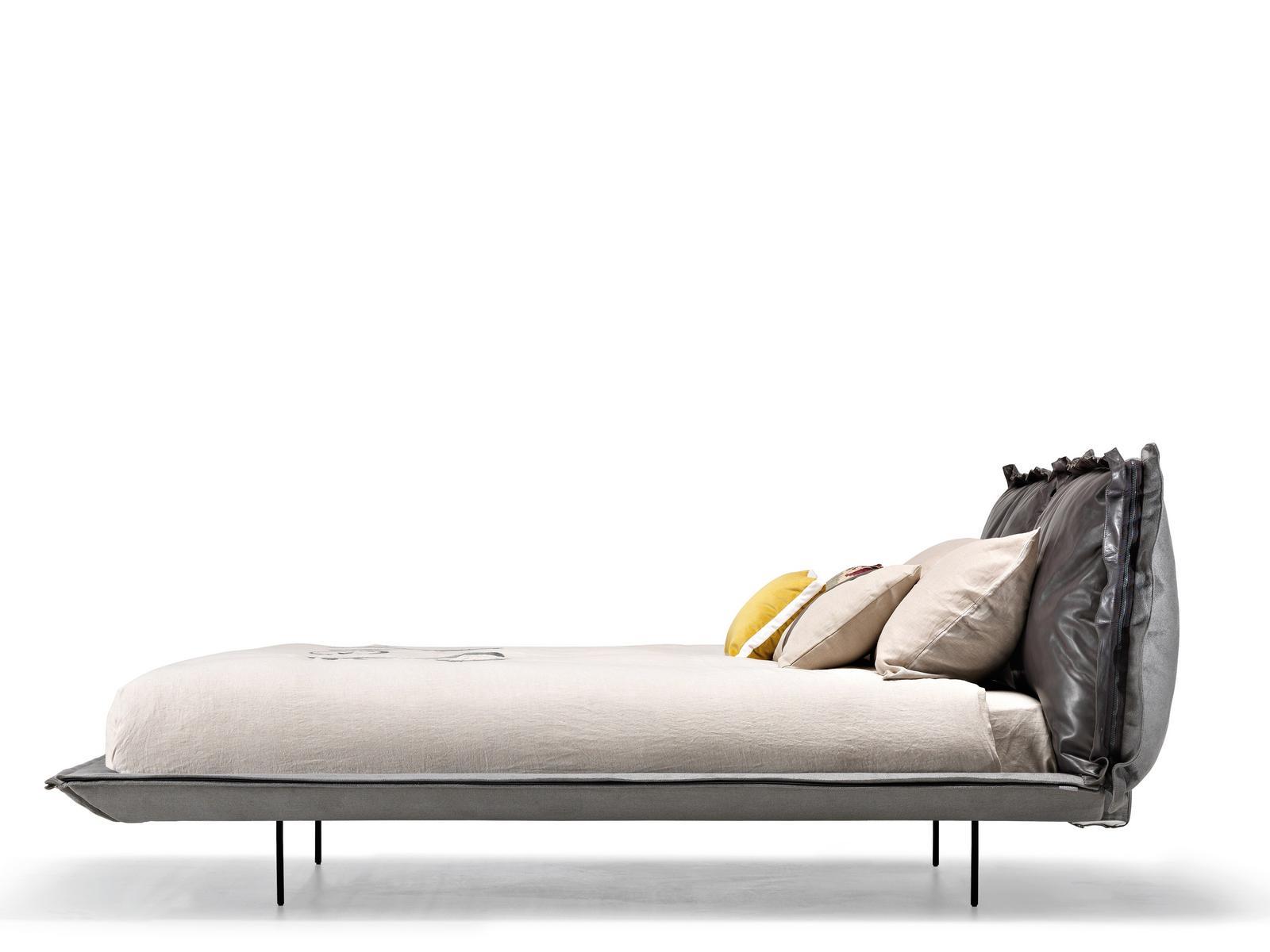 Double bed with upholstered headboard | Auto-reverse Dream by Arketipo