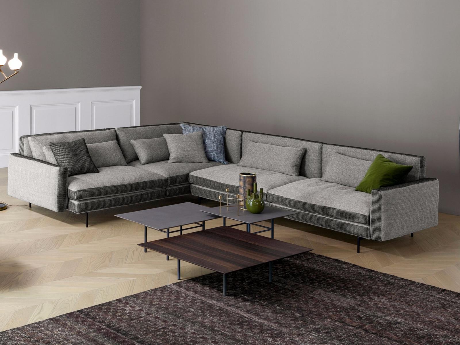 Corner sectional fabric sofa | Colors by Bonaldo