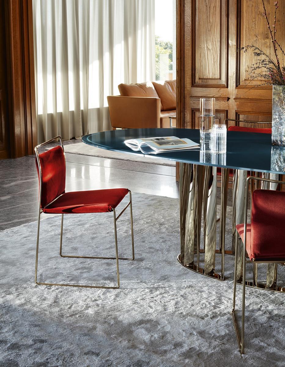 Table with aluminium base | 475 Boboli by Cassina