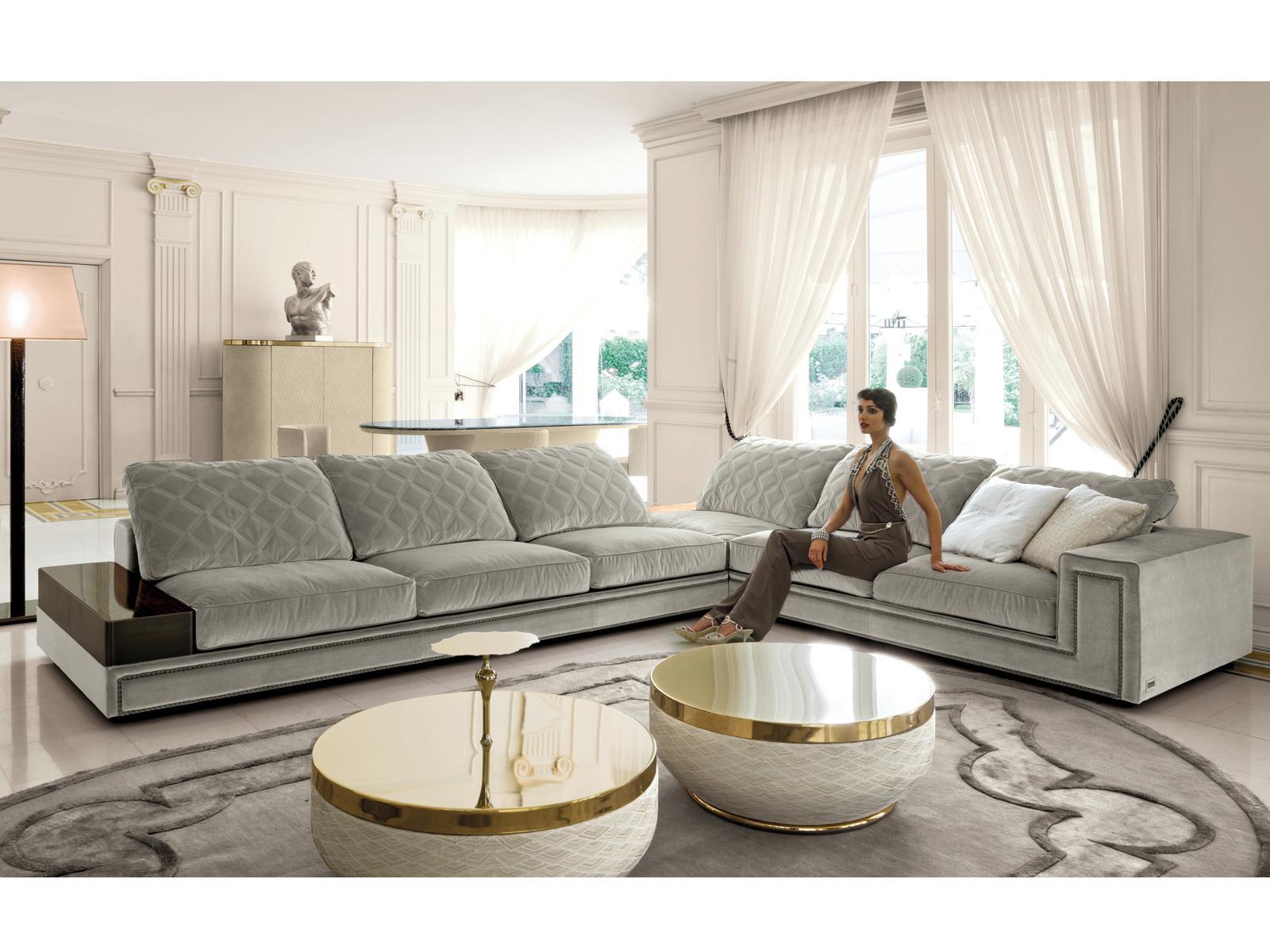 Corner nabuk sofa | Helmut by Longhi