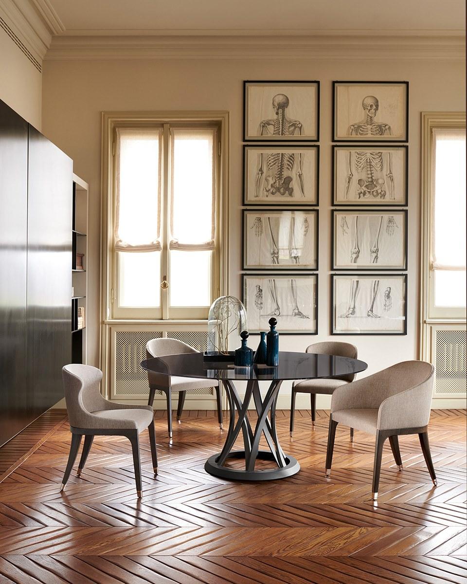 Contemporary style upholstered leather chair | Miura by Potocco