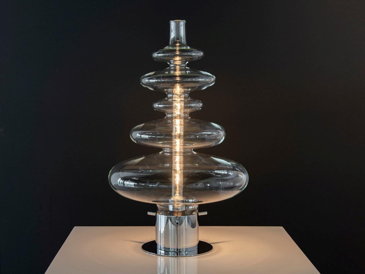 LED indirect light glass table lamp | Reflexx Xxl T1 by Ilfari