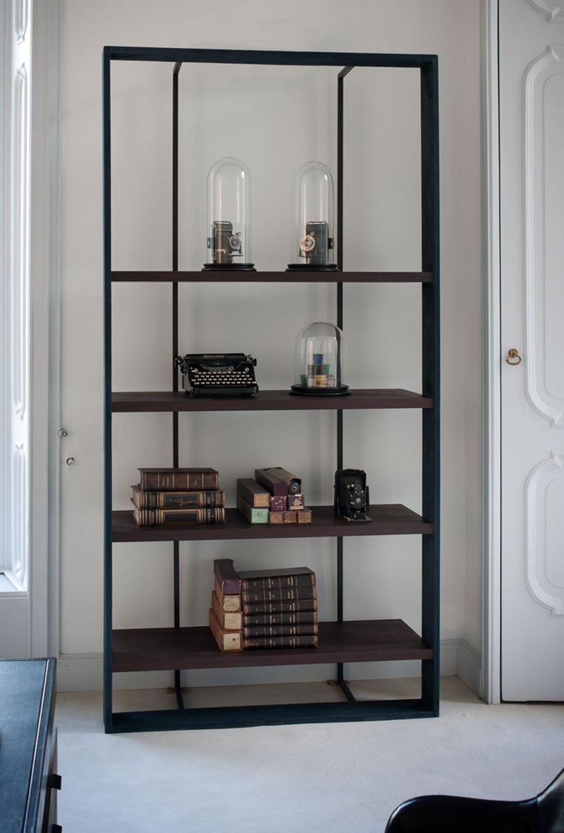Open freestanding wooden bookcase | Bourgeois by Baxter