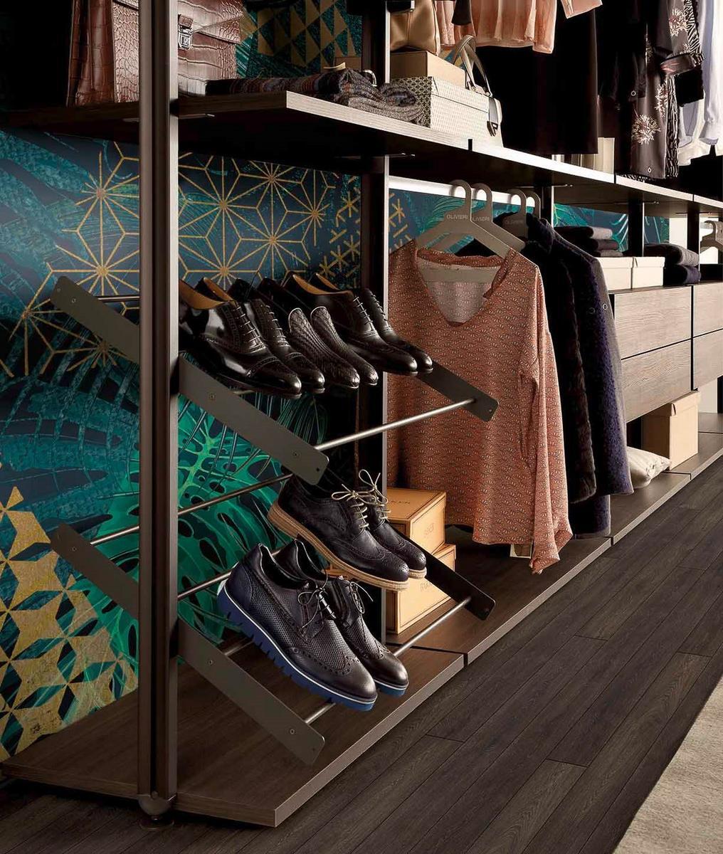 Sectional wooden walk-in wardrobe | Loft by Olivieri