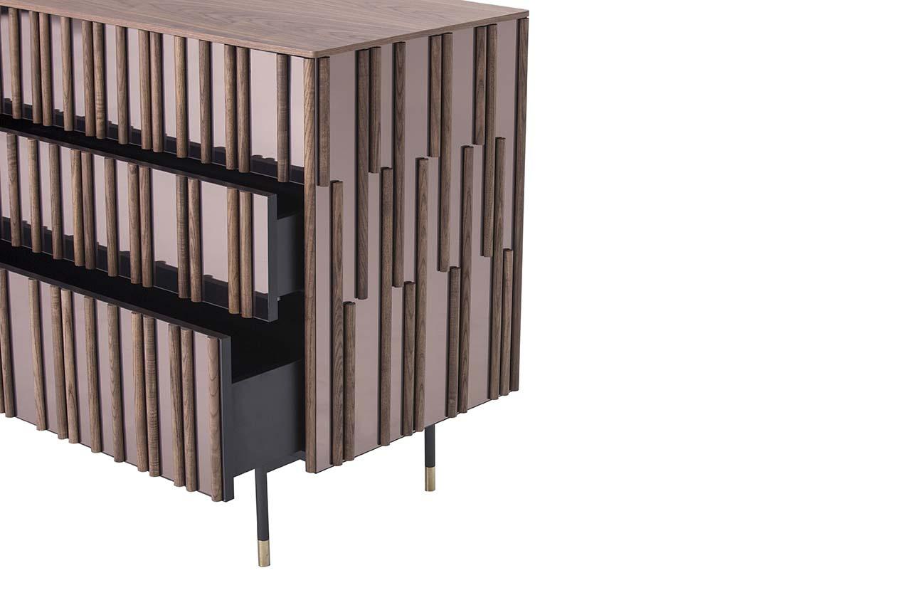 Wood and glass chest of drawers | Drops by Tonin Casa