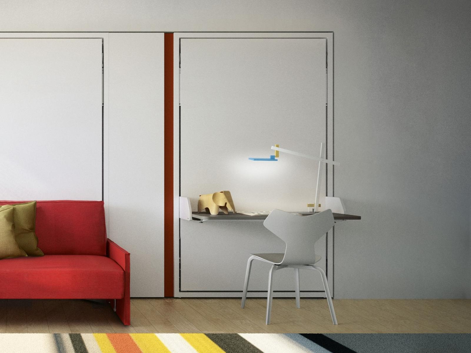 Convertible pull-down melamine-faced chipboard single bed | Altea Book 120 Board by CLEI