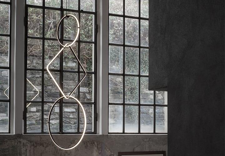 LED powder coated aluminium pendant lamp | Arrangements Square by Flos