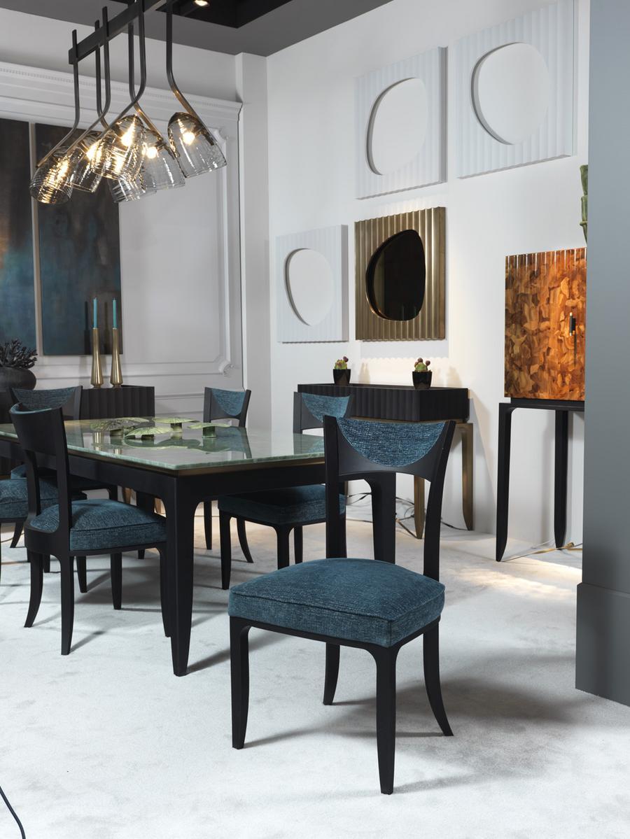 Open back ash chair with integrated cushion | Ico by Ezio Bellotti