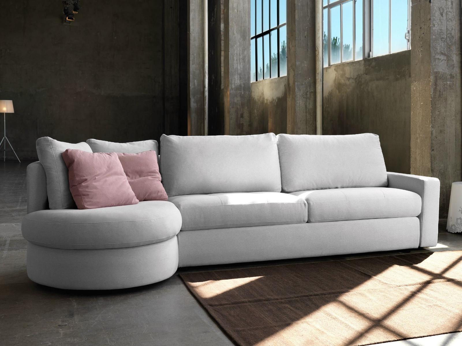 Convertible fabric sofa with removable cover | Leslie by Domingo salotti