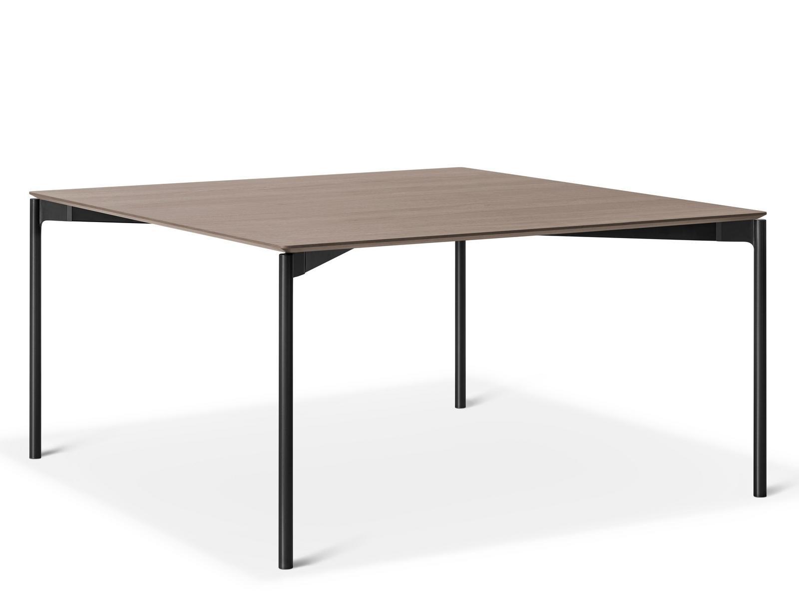Rectangular aluminium and wood table | Luce by Lema