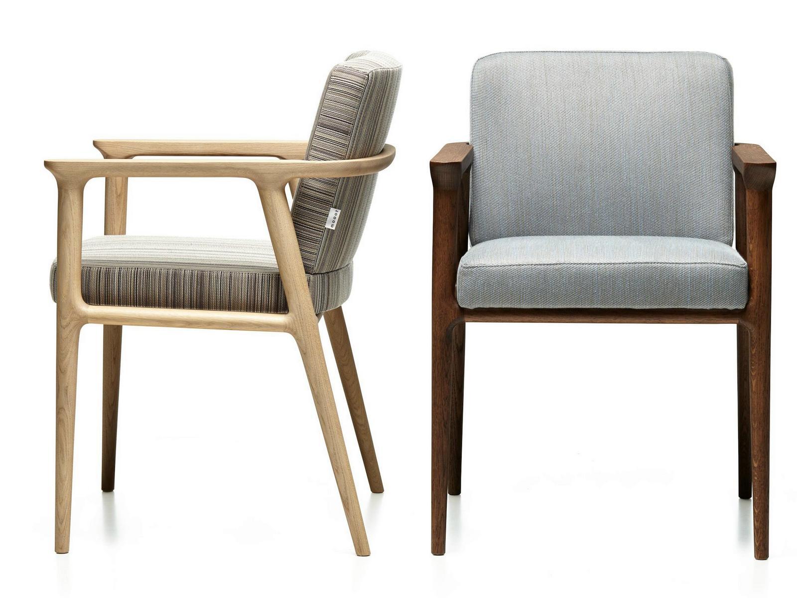Upholstered chair with armrests | Zio Dining Chair by Moooi