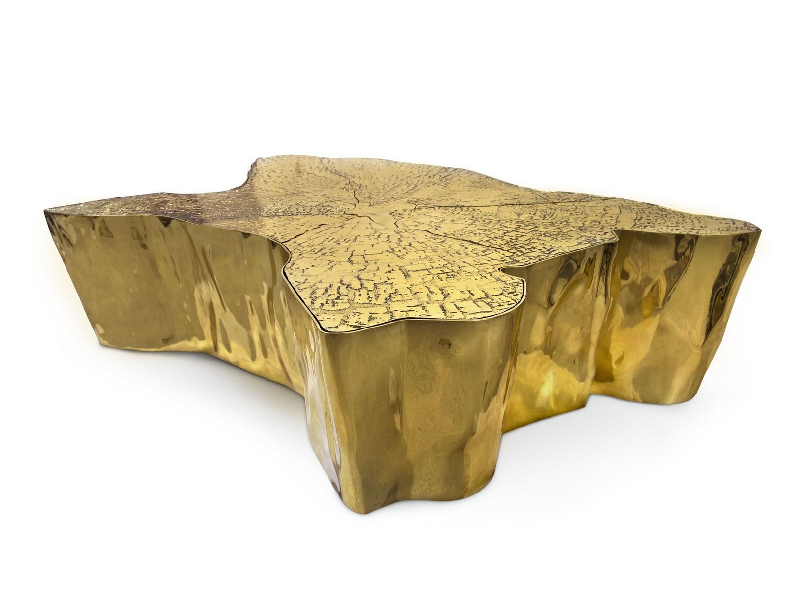 Low aluminium coffee table for living room | Eden by Boca Do Lobo