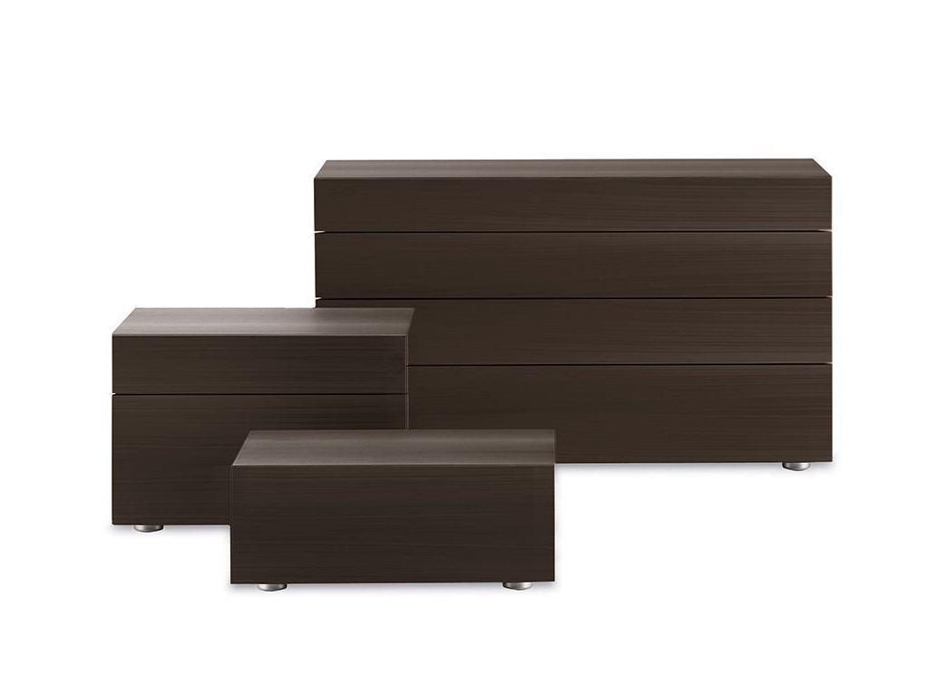 Wooden bedside table with drawers | Abbinabili by Poliform