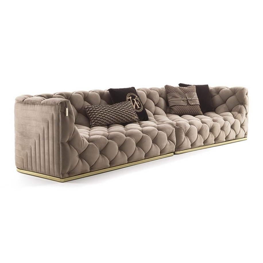 Corner nabuk sofa in a contemporary style | Caracciolo by Vittoria Frigerio