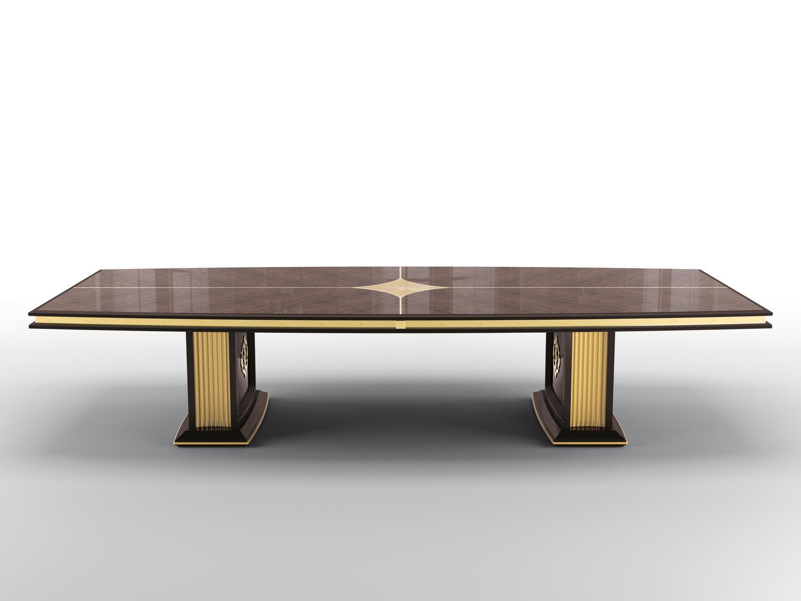 Rectangular ebony living room table | Boston Wide by Bruno Zampa
