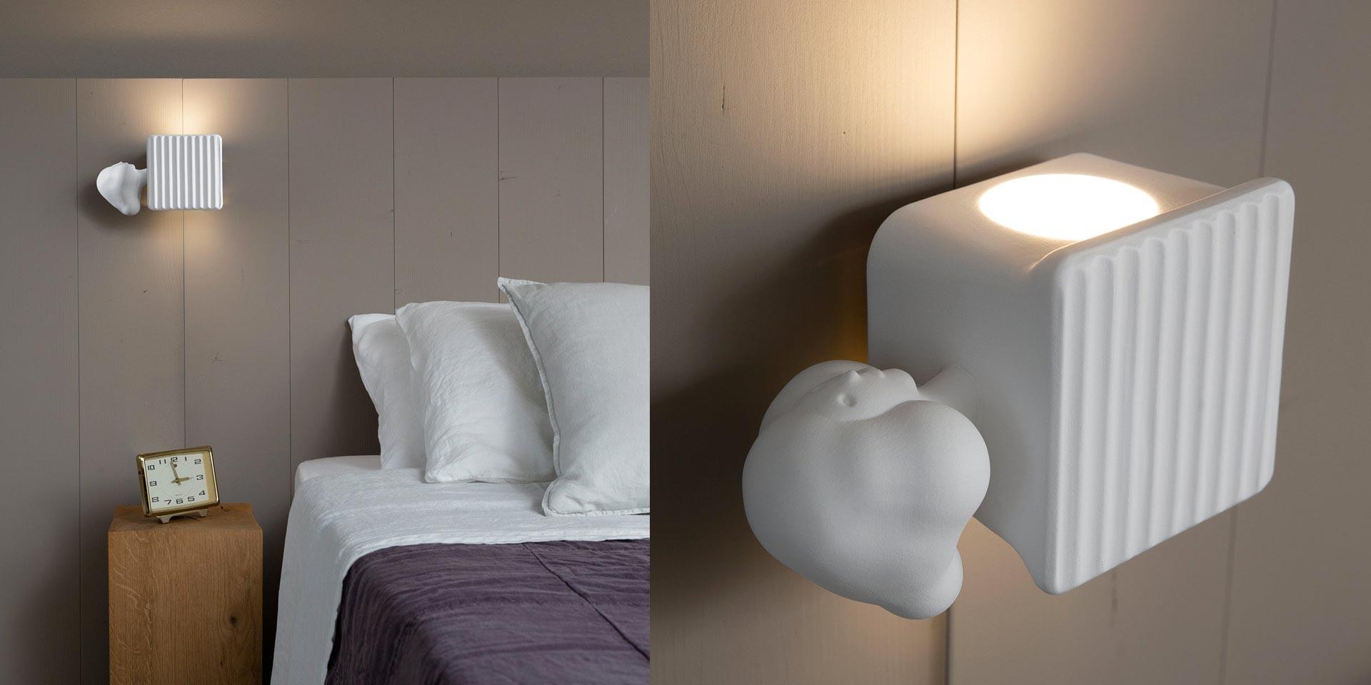 LED direct-indirect light ceramic wall light | Binarell by Karman