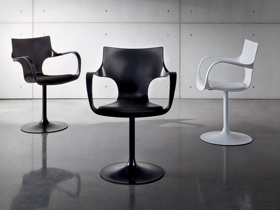 Swivel polypropylene chair | Flute by Sovet
