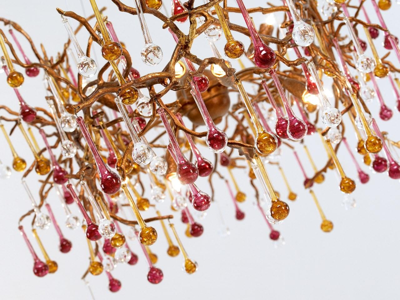 Halogen bronze pendant lamp | Bijout Ct3263/12 by Serip