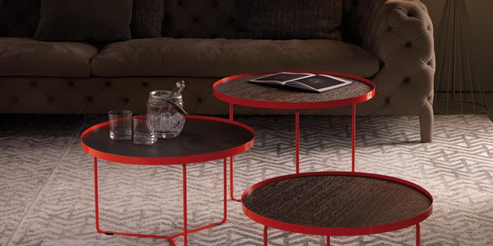Round veneer coffee table | Billy Wood by Cattelan Italia