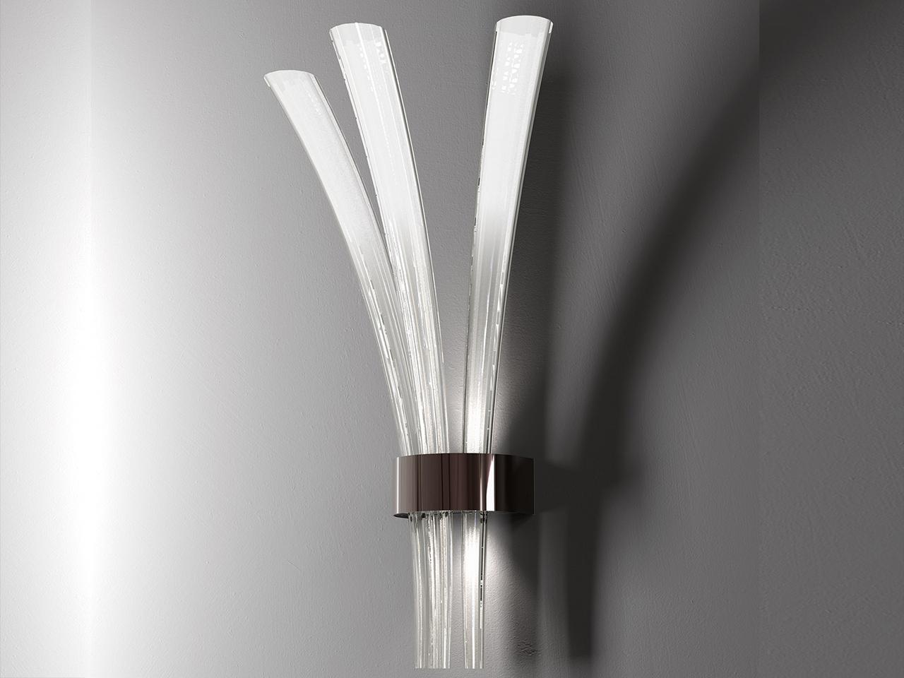 LED indirect light blown glass wall lamp | Pulsa 439/ap3 by Italamp